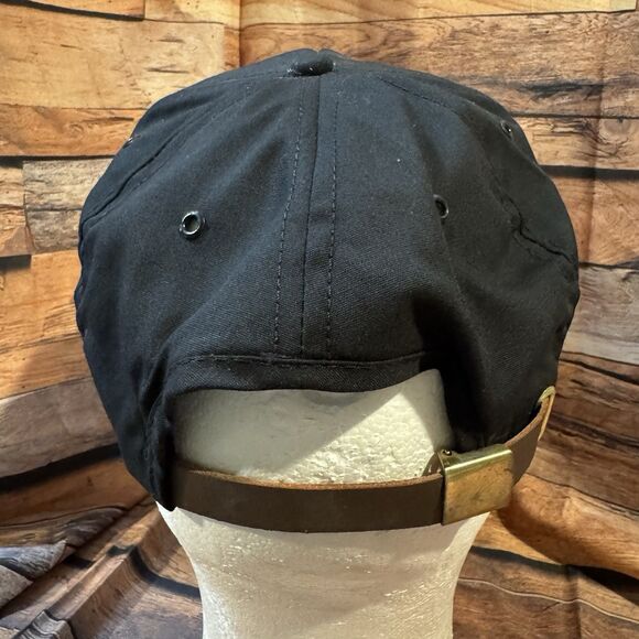 Wells Fargo Bank Hat Adjustable Black Cap Stagecoach Logo Rope Bill Vintage - Picture 3 of 7
